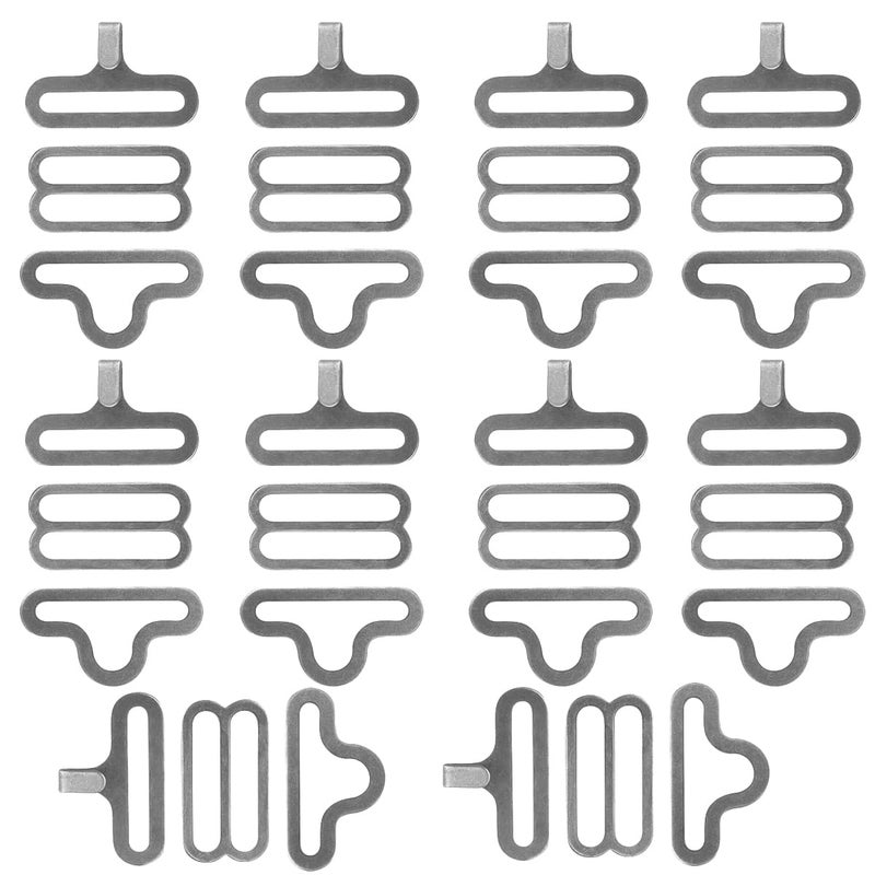 FRIGIIRE 100 Sets Adjustable Bow Tie Hardware Clip Set, Metal Cravat Clip Hook Fastener for Necktie Strap - Image 1